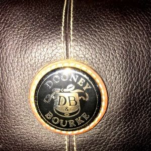 Leather brown Dooney and Bourke shoulder bag large